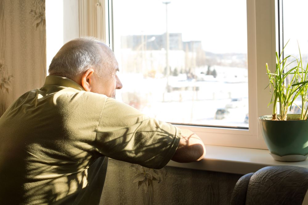 Old men on Window